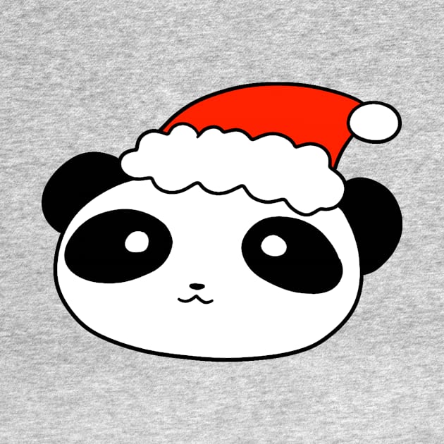 Santa Hat Panda Face by saradaboru